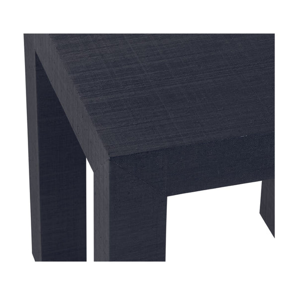 Chelsea House Sanibel Black Raffia Side Table By Jamie Merida — 24" Parsons Accent End Table, Textured Handcrafted Look 370342