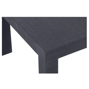 Chelsea House Sanibel Raffia-Wrapped Coffee Table By Jamie Merida — Parsons Silhouette, Durable Black Finish, 48" Wide 370343
