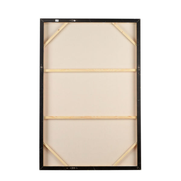 Chelsea House Fence Hand-Painted Orange Abstract Canvas Wall Art 72X48 With Antique Gold Wood Frame, Ready To Hang 370352