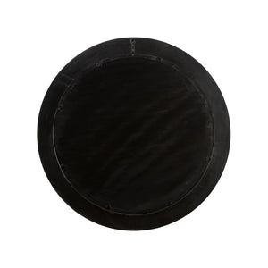 Chelsea House Midnight Regency-Inspired 40" Round Mirror With Black Wood Frame And Subtle Gold Inner Accents, 40" 370359