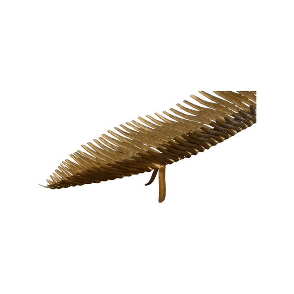 Chelsea House Palm Palm Leaf Fruit Bowl With Gold Metal Finish, Sculptural Tropical Centerpiece For Home Decor 370364
