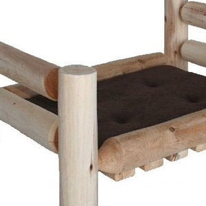 HomeRoots 20" Cozy Solid Cedar Pet Bed Frame - Handcrafted Rustic Log Cabin Style for Small Dogs & Cats 370364