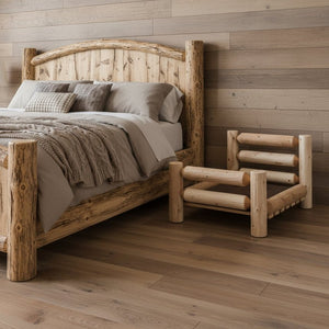 HomeRoots 20" Natural Solid Wood Pet Bed Frame - Rustic Cedar Design for Medium Dogs, Cozy & Stylish Retreat 370365