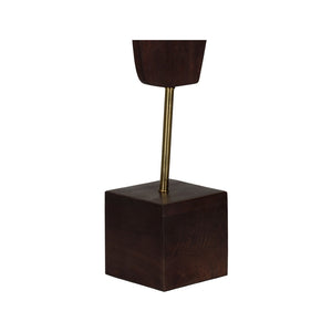 Chelsea House Ashe Sculptural Wood Figure With Marble Base, Mahogany Grain & Antique Brass Accents For Mantels (30"H) 370381