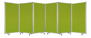 Homeroots 212 X 1 X 71 Green Metal 6 Panel Screen Green Metal 370382