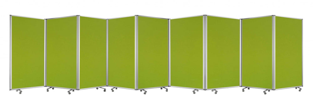 Homeroots 318" X 1" X 71" Green, Metal, 9 Panel, Screen Green Metal 370383