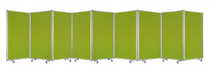 Homeroots 318" X 1" X 71" Green, Metal, 9 Panel, Screen Green Metal 370383