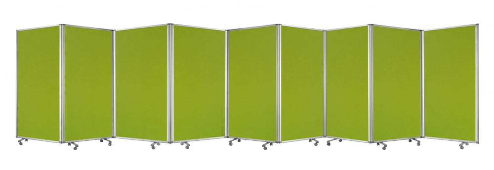 Homeroots 318" X 1" X 71" Green, Metal, 9 Panel, Screen Green Metal 370383