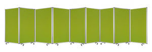 Homeroots 318" X 1" X 71" Green, Metal, 9 Panel, Screen Green Metal 370383
