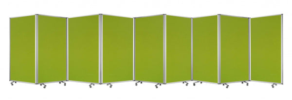 Homeroots 318" X 1" X 71" Green, Metal, 9 Panel, Screen Green Metal 370383
