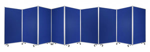 Homeroots 318" X 1" X 71" Blue, Metal, 9 Panel, Screen Blue Metal 370385