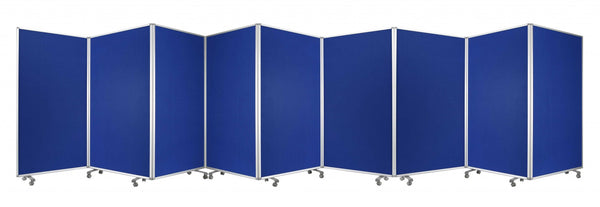 Homeroots 318" X 1" X 71" Blue, Metal, 9 Panel, Screen Blue Metal 370385