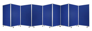 Homeroots 318" X 1" X 71" Blue, Metal, 9 Panel, Screen Blue Metal 370385