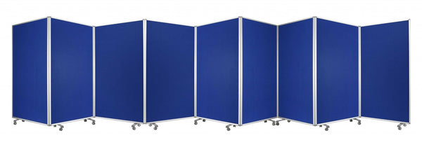 Homeroots 318" X 1" X 71" Blue, Metal, 9 Panel, Screen Blue Metal 370385