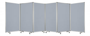 Homeroots 212 X 1 X 71 Metal Grey 6 Panel Screen Gray Metal 370386