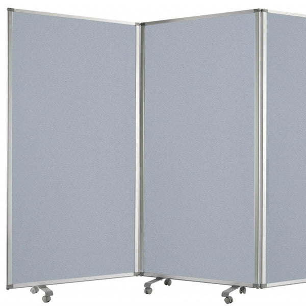 Homeroots 212 X 1 X 71 Metal Grey 6 Panel Screen Gray Metal 370386