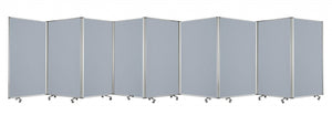 Homeroots 318" X 1" X 71" Metal, Grey, 9 Panel, Screen Gray Metal 370387