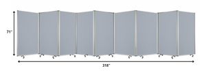 Homeroots 318" X 1" X 71" Metal, Grey, 9 Panel, Screen Gray Metal 370387