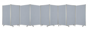 Homeroots 318" X 1" X 71" Metal, Grey, 9 Panel, Screen Gray Metal 370387