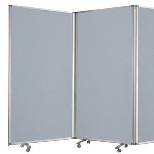 Homeroots 318" X 1" X 71" Metal, Grey, 9 Panel, Screen Gray Metal 370387