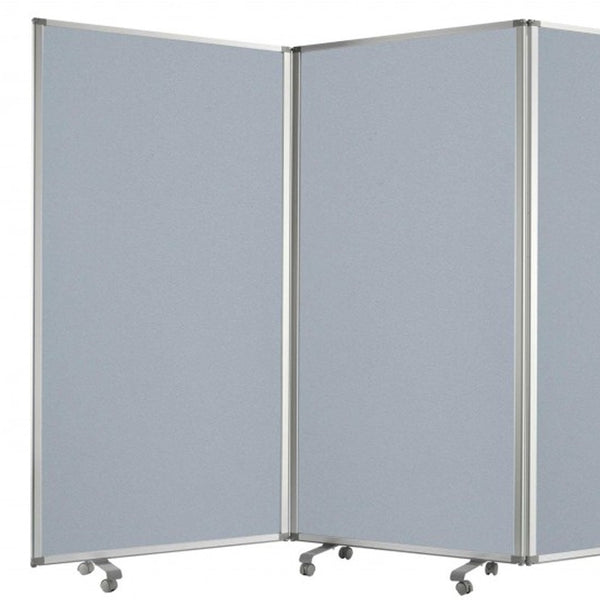 Homeroots 318" X 1" X 71" Metal, Grey, 9 Panel, Screen Gray Metal 370387