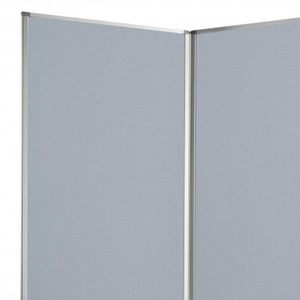 Homeroots 318" X 1" X 71" Metal, Grey, 9 Panel, Screen Gray Metal 370387