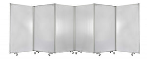 Homeroots 212 X 1 X 71 Clear Metal 6 Panel Resilient Screen Clear Metal 370388
