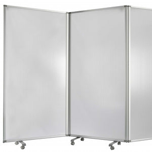 Homeroots 212 X 1 X 71 Clear Metal 6 Panel Resilient Screen Clear Metal 370388