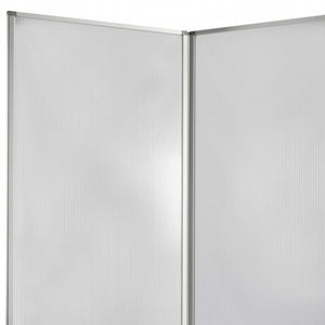 Homeroots 212 X 1 X 71 Clear Metal 6 Panel Resilient Screen Clear Metal 370388