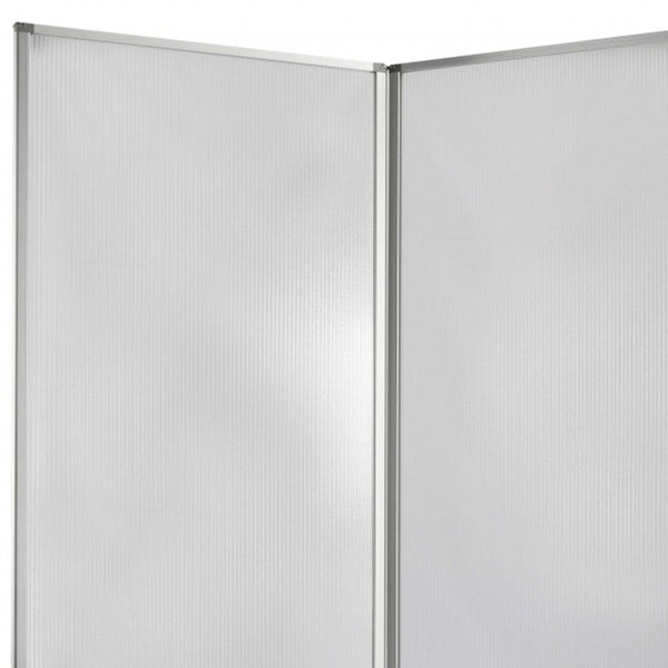 Homeroots 212 X 1 X 71 Clear Metal 6 Panel Resilient Screen Clear Metal 370388