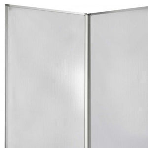 Homeroots 318" X 1" X 71" Clear Metal 9 Panel Resilient Screen Clear Metal 370389