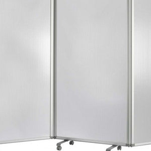 Homeroots 318" X 1" X 71" Clear Metal 9 Panel Resilient Screen Clear Metal 370389