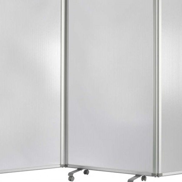 Homeroots 318" X 1" X 71" Clear Metal 9 Panel Resilient Screen Clear Metal 370389