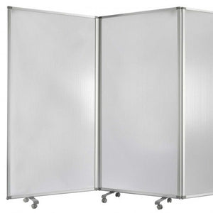 Homeroots 318" X 1" X 71" Clear Metal 9 Panel Resilient Screen Clear Metal 370389