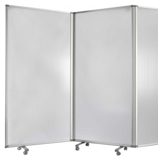 Homeroots 318" X 1" X 71" Clear Metal 9 Panel Resilient Screen Clear Metal 370389