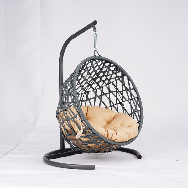 English Elm Cat Swing Bed With Stand & Cushion - Cozy Egg Chair For Cats & Small Pets, Stylish Indoor Retreat W2500P283886