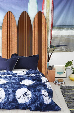 Homeroots Warm Brown Long Board 3 Panel Room Divider Screen  Wood 370390