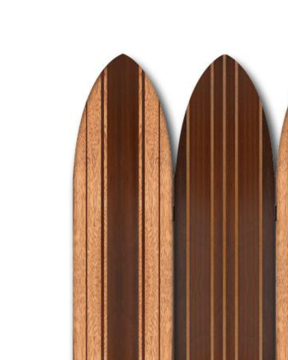 Homeroots Warm Brown Long Board 3 Panel Room Divider Screen  Wood 370390