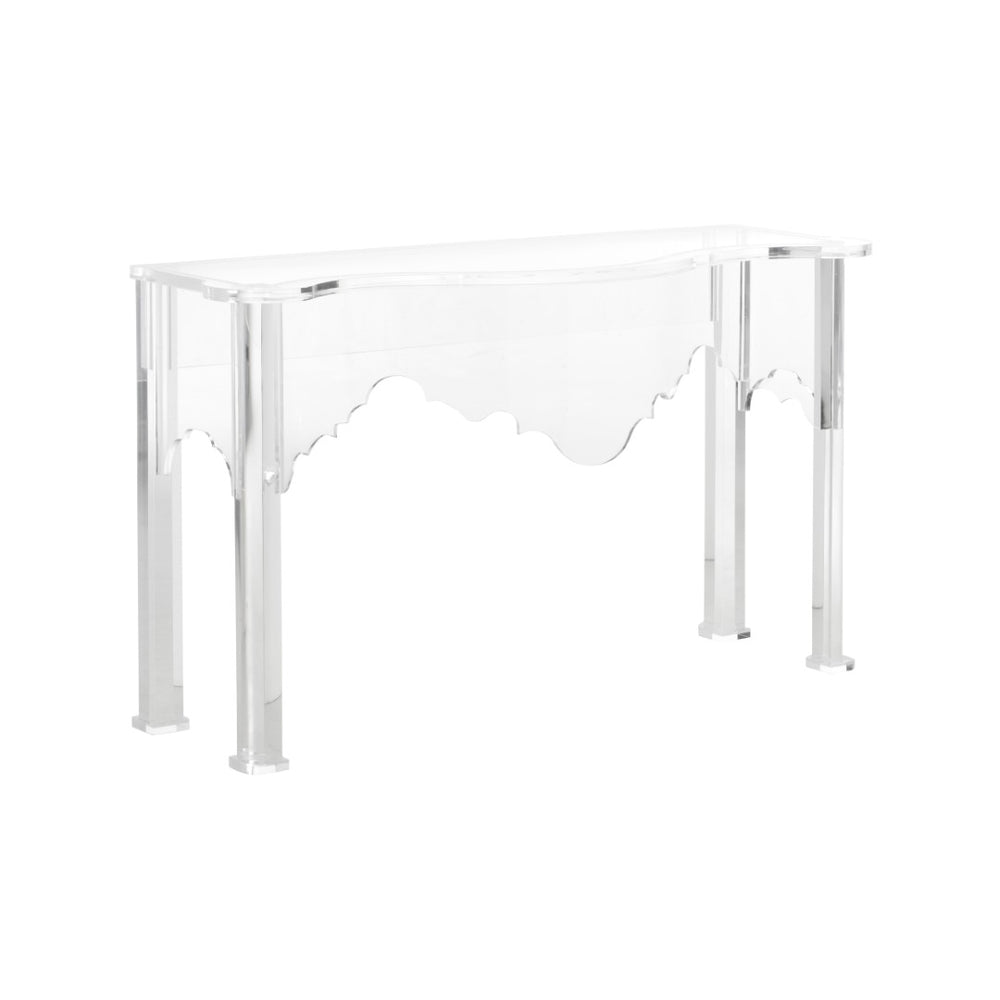Chelsea House Kensington Acrylic Console Table — Jamie Merida George Ii Inspired Clear Acrylic Console, 58"W Elegant 370391
