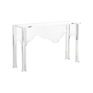 Chelsea House Kensington Acrylic Console Table — Jamie Merida George Ii Inspired Clear Acrylic Console, 58"W Elegant 370391
