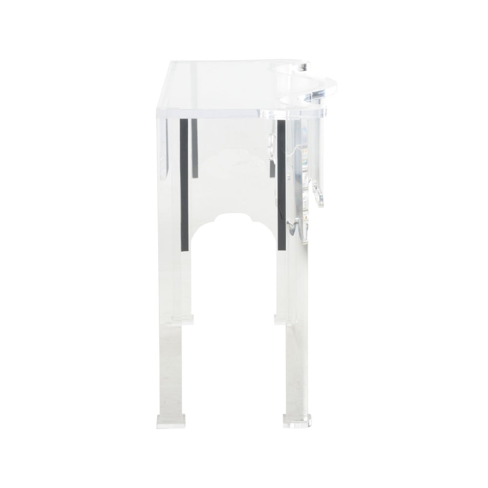 Chelsea House Kensington Acrylic Console Table — Jamie Merida George Ii Inspired Clear Acrylic Console, 58"W Elegant 370391