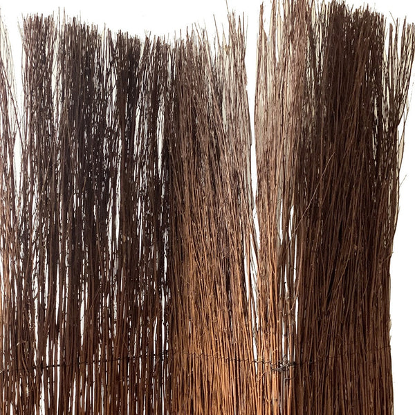 Homeroots 7' Rustic Willow Branch Three Panel Room Divider Screen  Wicker 370391