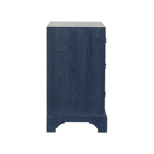 Chelsea House Beaufort Chest Blue Cerused Oak With Brass Pulls — Jamie Merida Design, Versatile Bedside Storage 370392