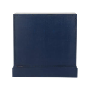 Chelsea House Beaufort Chest Blue Cerused Oak With Brass Pulls — Jamie Merida Design, Versatile Bedside Storage 370392