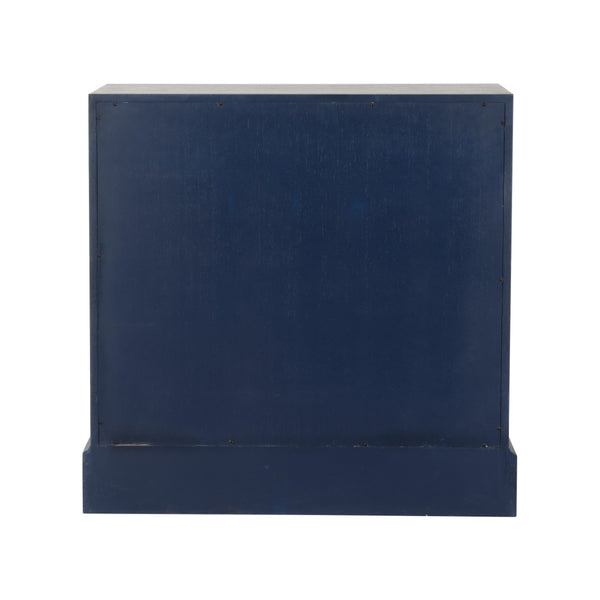 Chelsea House Beaufort Chest Blue Cerused Oak With Brass Pulls — Jamie Merida Design, Versatile Bedside Storage 370392