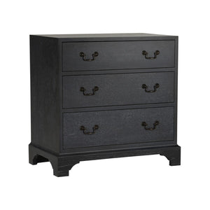 Chelsea House Beaufort Chest In Black Cerused Oak — 18Th-Century Inspired Nightstand With Brushed Nickel Pulls, Storage 370393