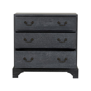Chelsea House Beaufort Chest In Black Cerused Oak — 18Th-Century Inspired Nightstand With Brushed Nickel Pulls, Storage 370393