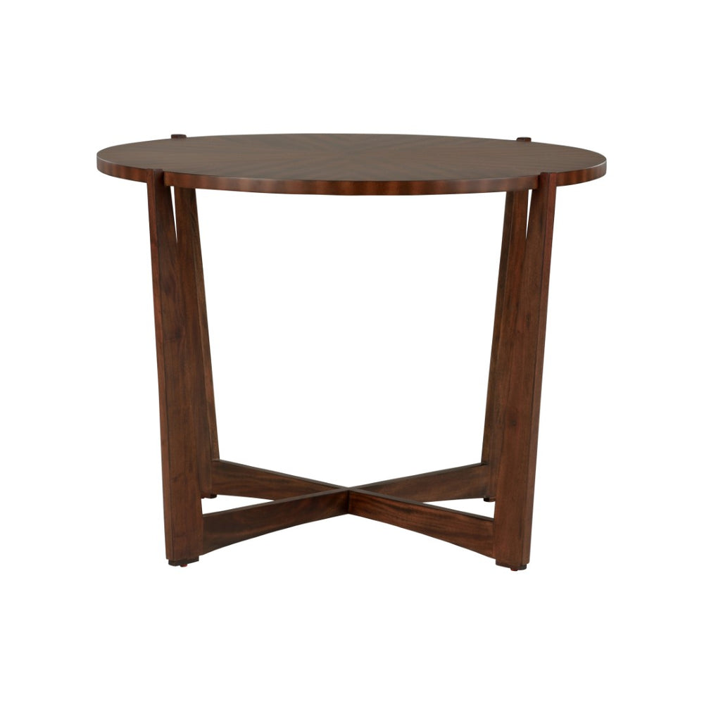 Chelsea House Ardoise Mahogany Center Table — French Mid-Century Inspired Solid Wood Cocktail Table, 42" Width 370398
