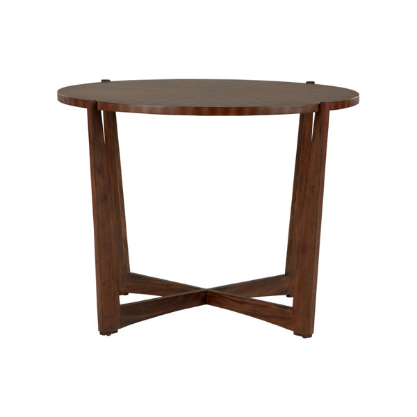 Chelsea House Ardoise Mahogany Center Table — French Mid-Century Inspired Solid Wood Cocktail Table, 42" Width 370398