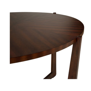 Chelsea House Ardoise Mahogany Center Table — French Mid-Century Inspired Solid Wood Cocktail Table, 42" Width 370398
